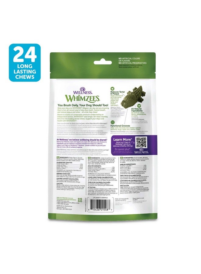 ويمزيس من شركة Wellness Alligator، علكات أسنان طبيعية للكلاب، مكافآت تدوم طويلاً، خالية من الحبوب، منعشة للفم، سلالات صغيرة، 24 قطعة - Image 2