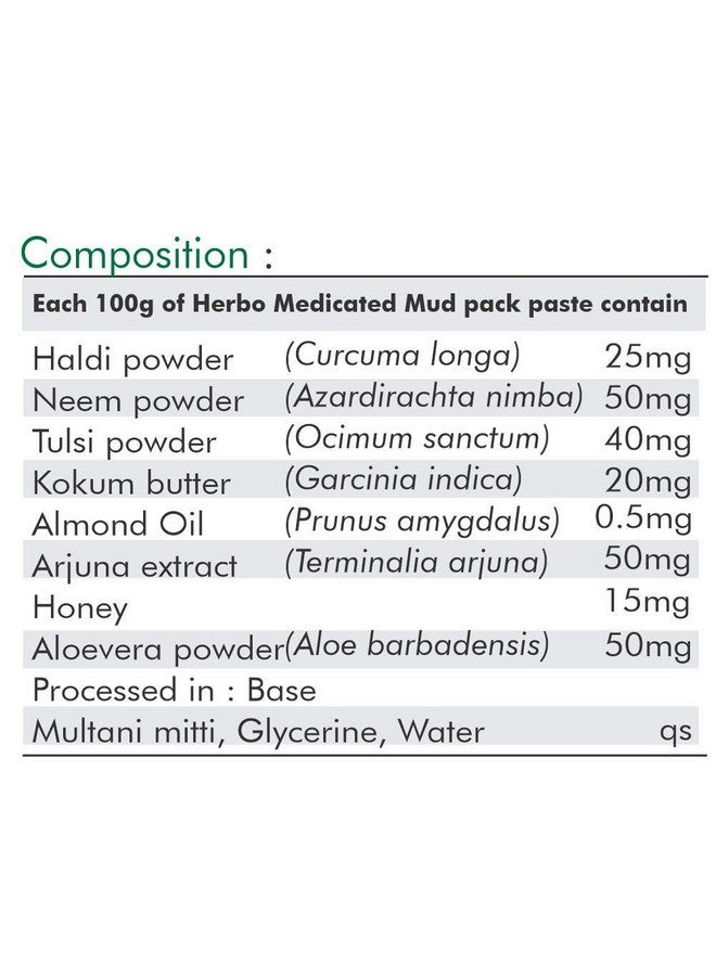 AL Ayurvedic Life Herbo Mud Pack - 50g Pack of 2 - Image 3