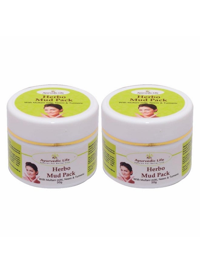 AL Ayurvedic Life Herbo Mud Pack - 50g Pack of 2 - Image 1