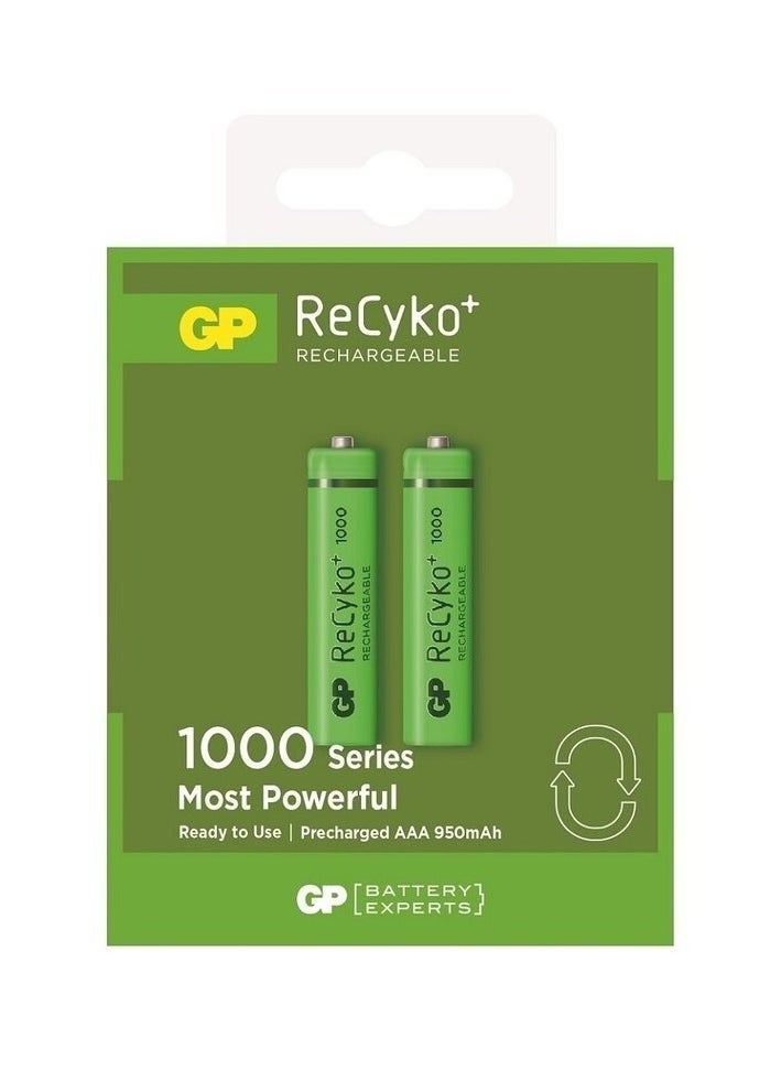 GP ReCyko 1000 Series Most Powerful Chargeable AAA 950 mAh Battery 2 Pcs