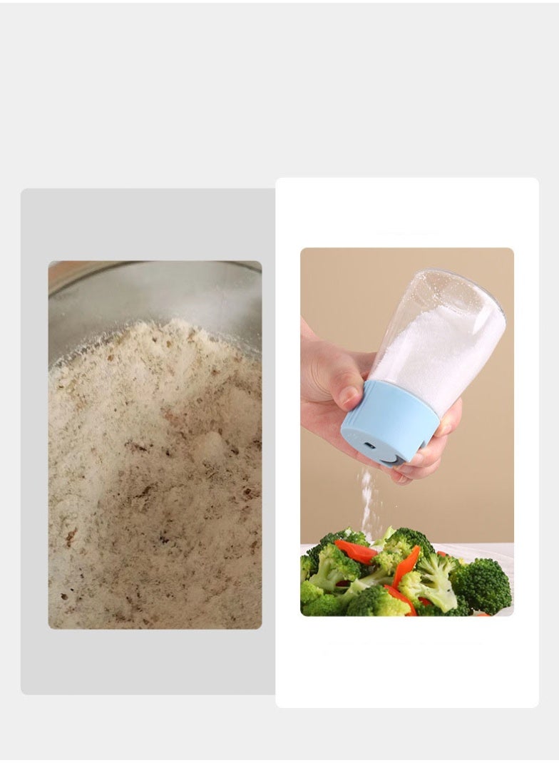 هومستر 4 مجموعة ألوان موزعة التوابل الدقيقة 0.5g لكل مطبعة قياس دقيق للأطعمة درجة طعمة PET الجرار الشفافة للأطباق مضغوطة لمسة واحدة الضبط للرطوبة مقاومة للأطباق الخالية من الكتلة مقاومة منظمة مشفرة بالألوان مثالية لنسبة الملح/السكر/الفلفل مطبخ أساسي حل تخزين المطبخ - Image 4