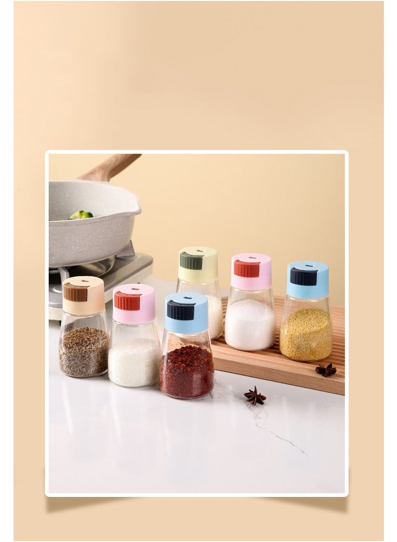 هومستر 4 مجموعة ألوان موزعة التوابل الدقيقة 0.5g لكل مطبعة قياس دقيق للأطعمة درجة طعمة PET الجرار الشفافة للأطباق مضغوطة لمسة واحدة الضبط للرطوبة مقاومة للأطباق الخالية من الكتلة مقاومة منظمة مشفرة بالألوان مثالية لنسبة الملح/السكر/الفلفل مطبخ أساسي حل تخزين المطبخ - Image 5