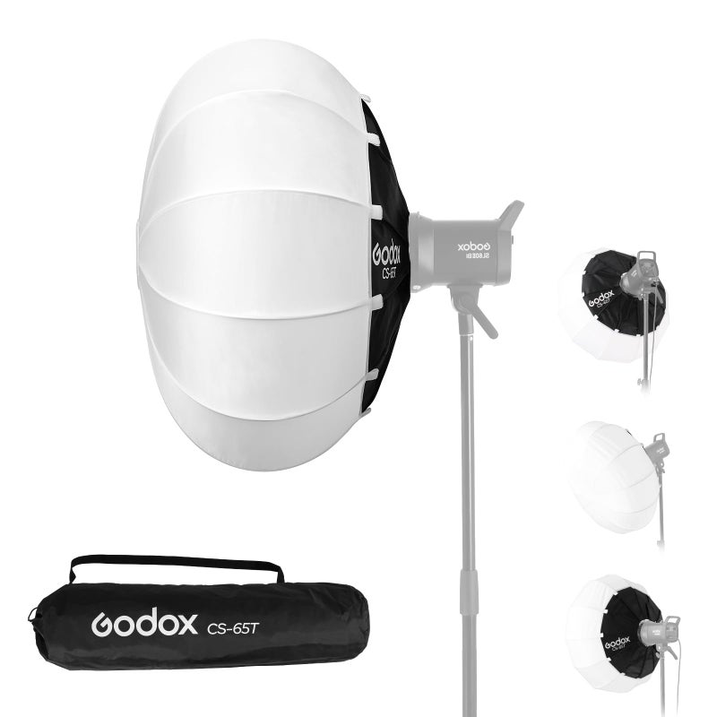Godox CS-65T Lantern Softbox 26in / 65cm Quick Release 360Â° Light Diffuser Bowens Mount Lantern Softbox for Godox SL60 SK400 SL150 DP400 DP800 SL300 (26â€) - Image 1