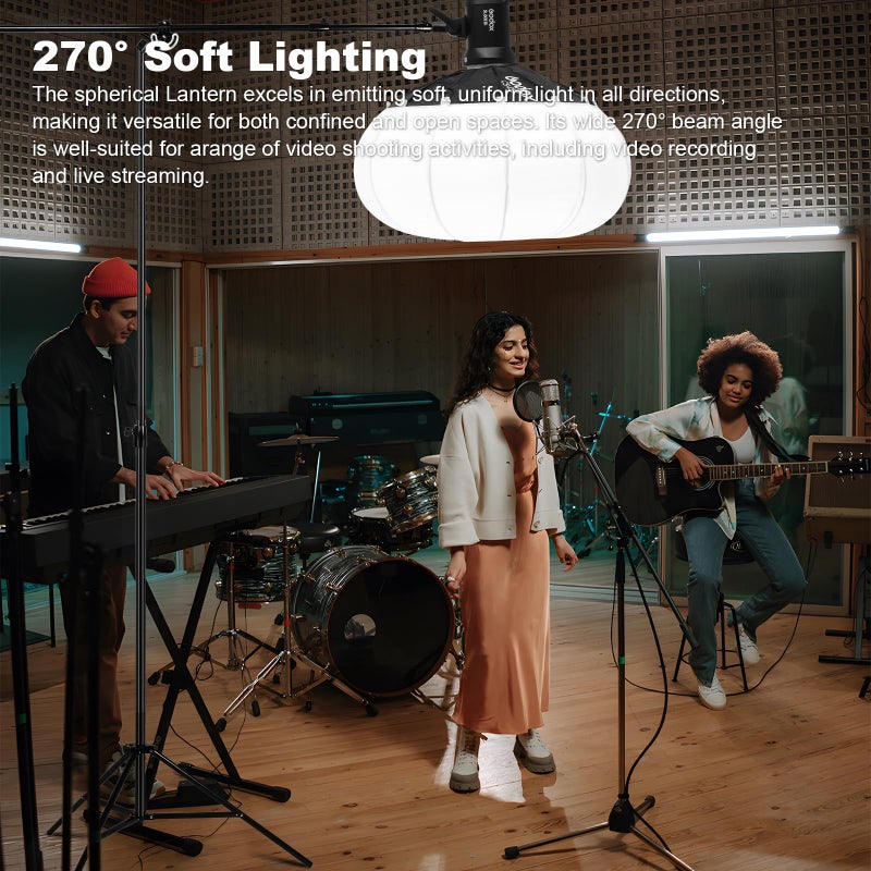 Godox CS-65T Lantern Softbox 26in / 65cm Quick Release 360Â° Light Diffuser Bowens Mount Lantern Softbox for Godox SL60 SK400 SL150 DP400 DP800 SL300 (26â€) - Image 4