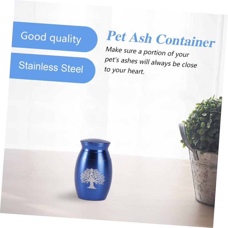 VICASKY Pet Urn Cat Ash Urn Tank Bereavement for Pet Loss Stainless Steel Jar Practical Ash Can - Image 4