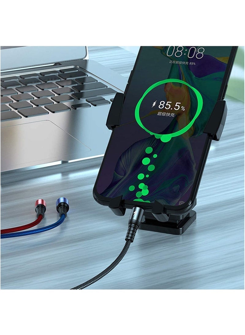 Raxoom 3 in 1 Cable, Multiple Charger Cord, Rumanle 1.2m/3.9FT with USB Type C/8-Pin/Micro USB Connector Compatible with iProducts, Android and Type C Smartphones and Tablets - Image 3