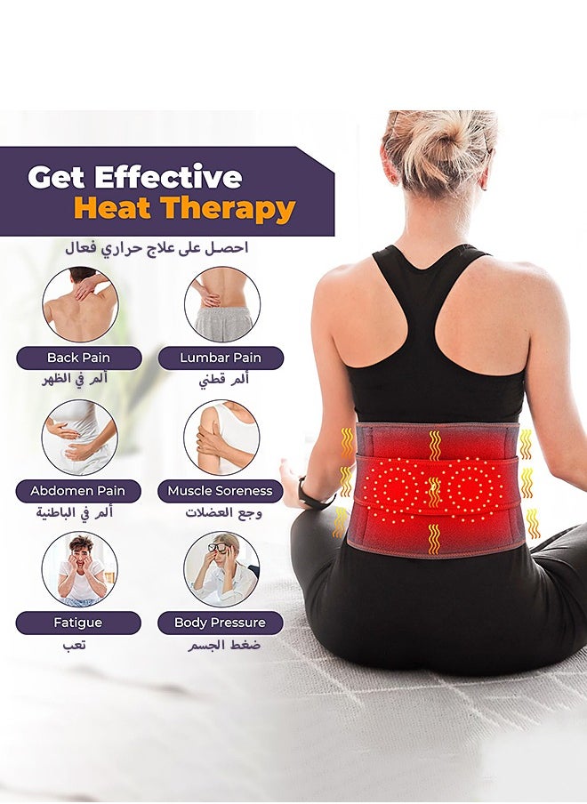 Mi VAZA Cordless Heating Pad Back Brace, Heated Back Belt Abdomen Warmer Lumbar Support with Fast Heating Massaging Modes, Back Heat Support Belt for Men & Women  - Image 4
