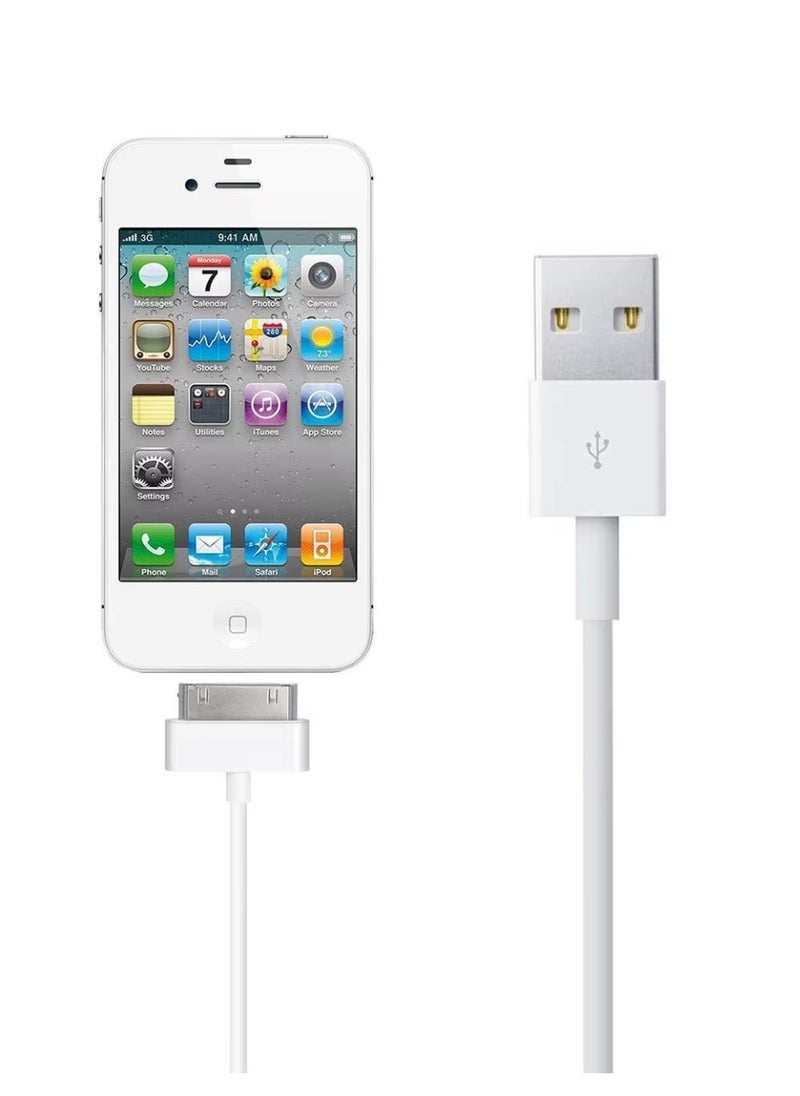 Generic - 1M USB Sync & Charging Cable for iPhone 3GS/4/4S/4G, iPad 1/2/3, iPod – 30-Pin Connector Data Cord - Image 1