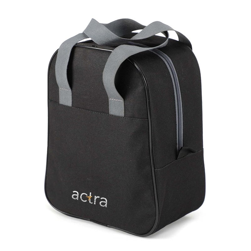 Actra Prima Fabric Lunch Bag for Men Women and Kids Tiffin Carrier for Office Waterproof Lunch Tote Pack of 1 Black 6 Litre Oxford  - Image 1