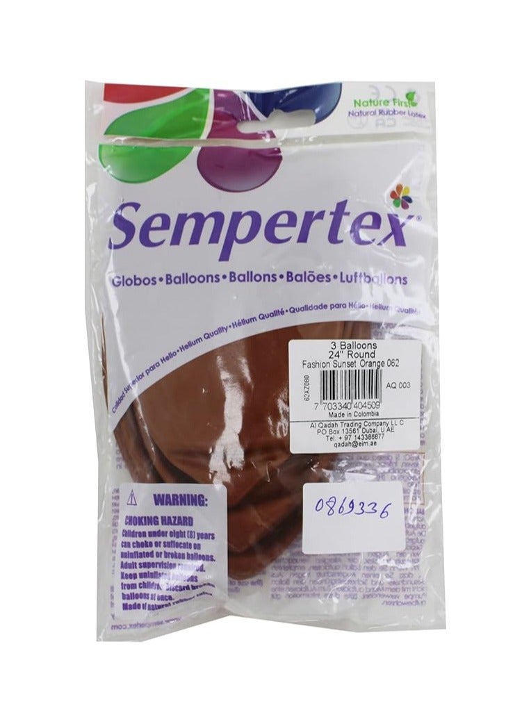 Sempertex Sunset Orange Balloons 3PCS/BAG Premium Latex Vibrant Orange Shade Perfect for Birthdays Weddings Baby Showers Parties Celebrations Easy to Inflate Long-Lasting Eco-Friendly Décor - Image 5