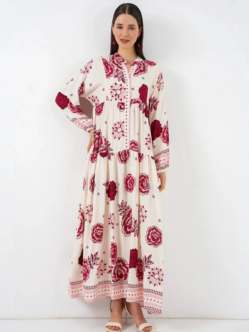 بيغ دارت BDART Patterned V-Neck Maxi Dress