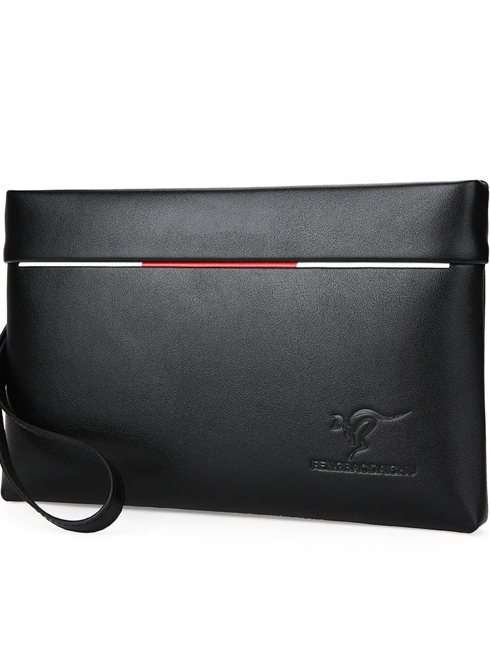 كانجرو سوبر سليم المضادة للسرقة مخلب حقيبة محفظة كبيرة مع حزام المعصم سستة دفتر شيكات بطاقة مجموعة هدايا الرجال - Image 4