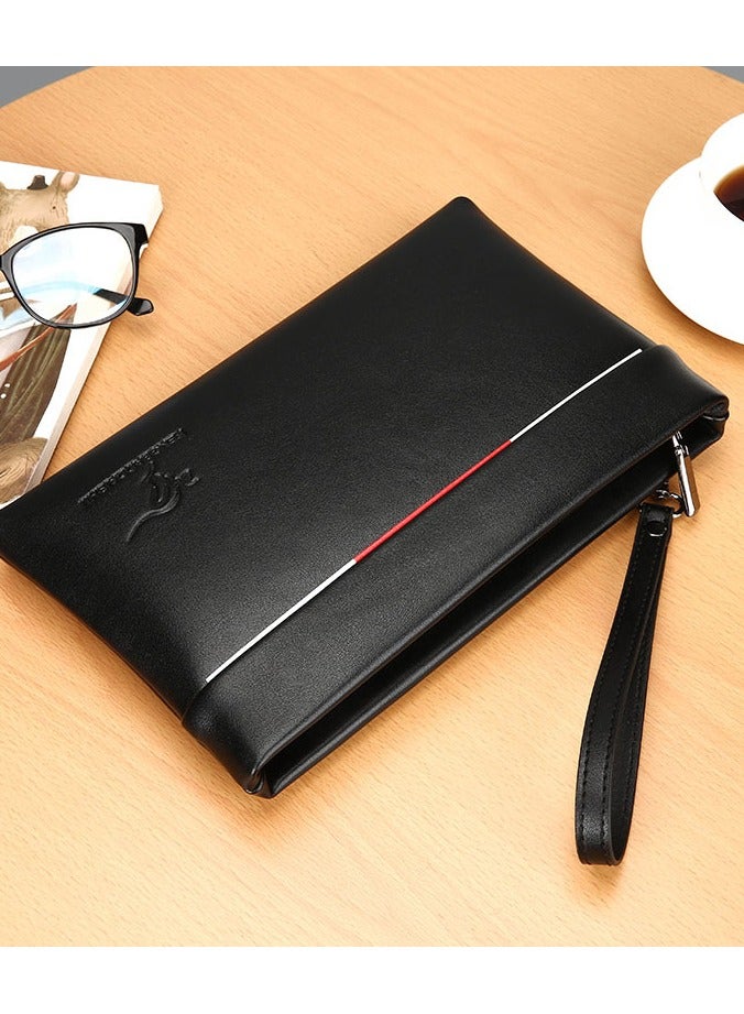 كانجرو سوبر سليم المضادة للسرقة مخلب حقيبة محفظة كبيرة مع حزام المعصم سستة دفتر شيكات بطاقة مجموعة هدايا الرجال - Image 2