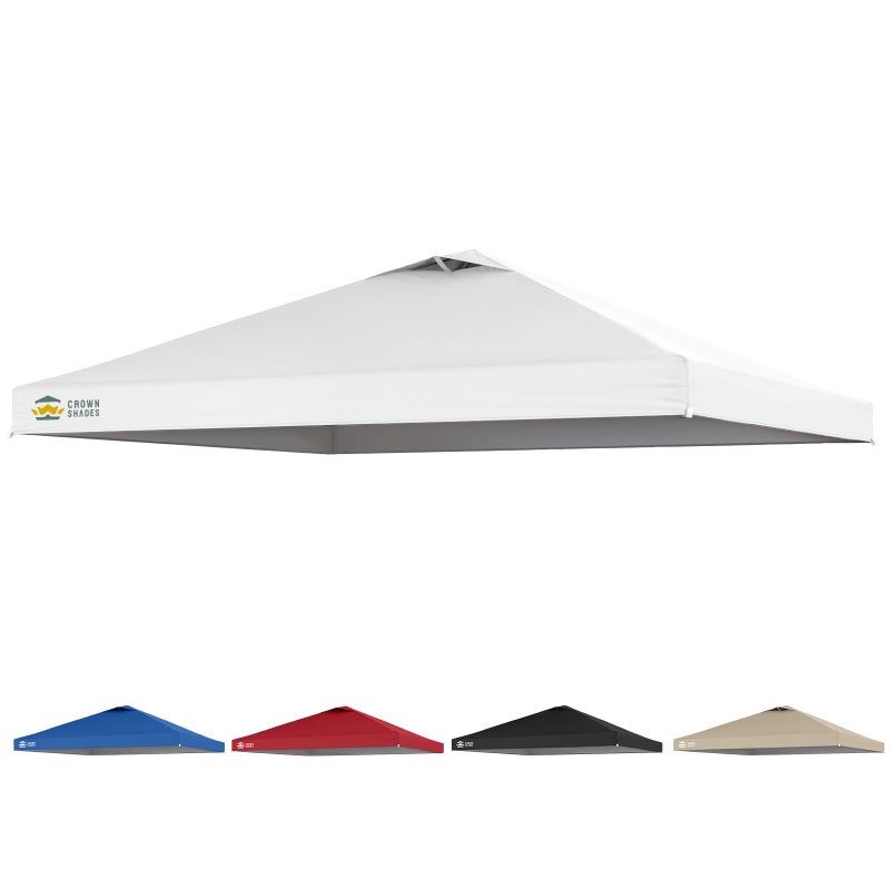 CROWN SHADES 12x12 Canopy Replacement Top Only Compatible with Crown Shades RM144 Series Silver Coated with Air Vent WhiteTop Only - Image 2