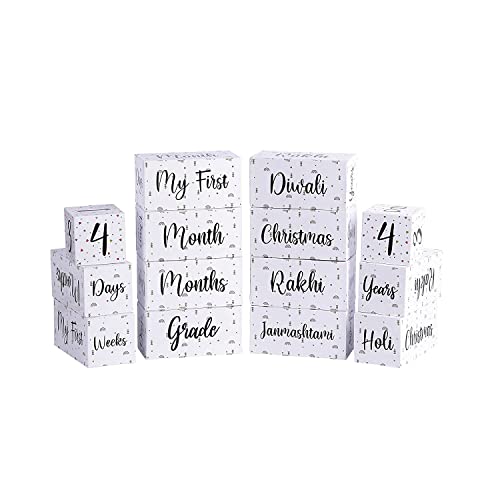 Butterthief Milestone Baby Age Blocks To Capture Priceless Milestone Memorable Moments For Your Baby Social Media Photography Props. Days, Weeks, Months, Grade And Festivals (Pack Of 4),Multicolor - Image 5