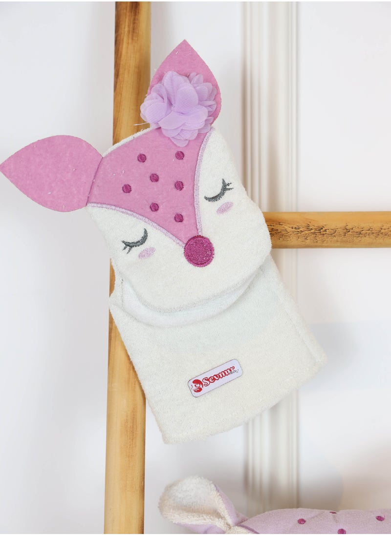 FUN MOMENT Cute Baby Towel with Mitten with Cute Designs for Newborn Baby Hooded Baby Towel  - Image 4