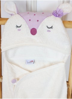 FUN MOMENT Cute Baby Towel with Mitten with Cute Designs for Newborn Baby Hooded Baby Towel  - Image 2
