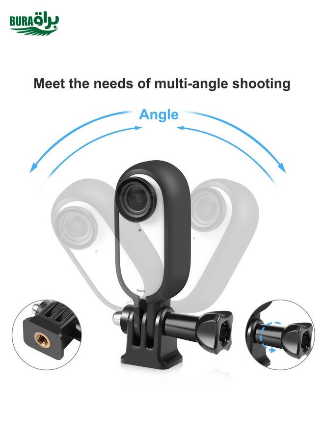 BURAQ For Insta360 GO 3 / GO 3S PULUZ Body Plastic Protective Frame Cage with Screw & Adapter (Black)  - Image 4