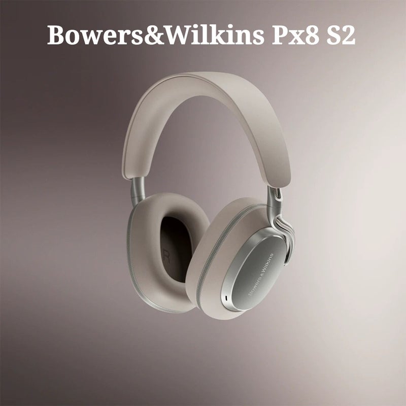 b w Bowers & Wilkins Px8 S2 Over-Ear Noise Cancelling Wireless Bluetooth Headphones, Gray - Image 1