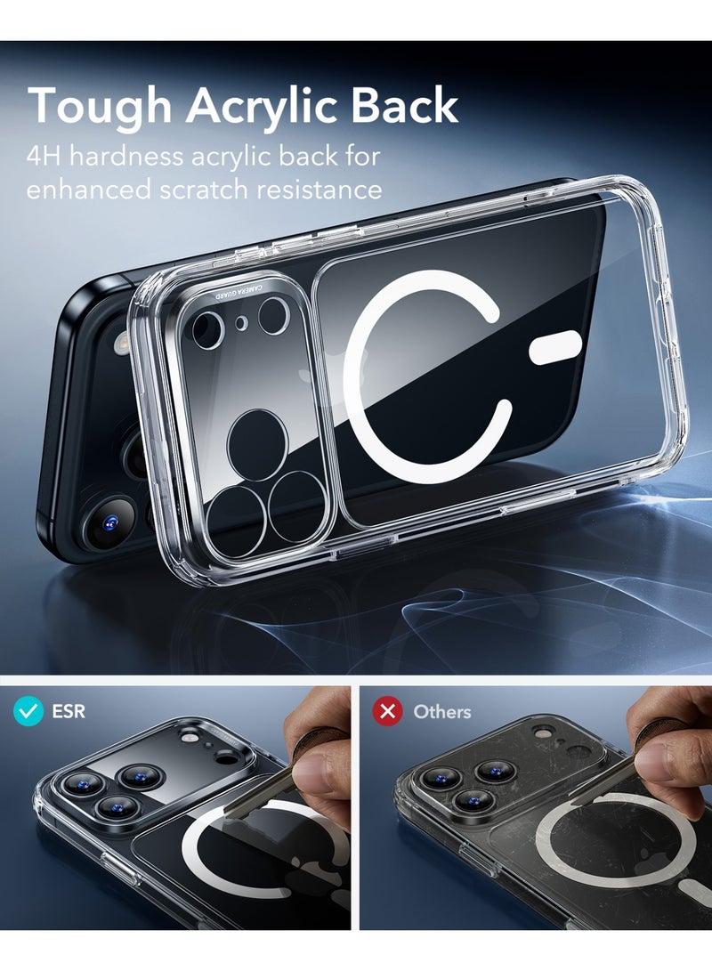ESR iPhone 17 Pro Max HaloLock Classic Hybrid Case – MagSafe Compatible Cover with Camera Control Button Military-Grade Drop Protection And Shock-Absorbing Corners - Clear - Image 5
