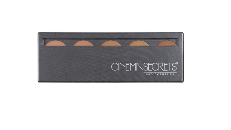 Cinema Secrets Ultimate Foundation 5-in1 Palette - Med-Deep Pink-Beige Undertones, 500B Series, Buildable Coverage, Long-Wear Matte Finish, Paraben-Free, Color Correct, Contour & Highlight - Image 1