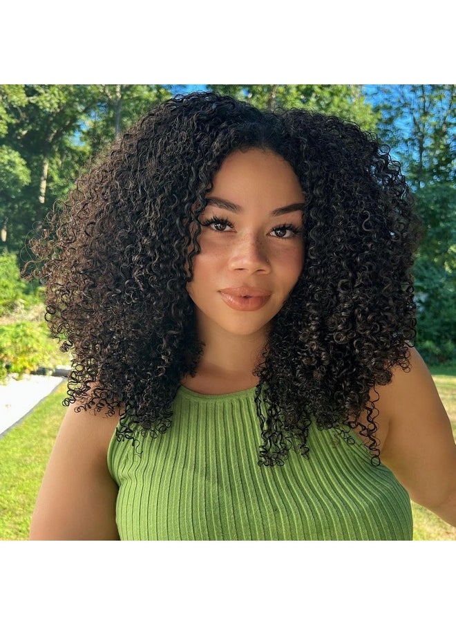 Hanne Fashion Anne Fashion Afro Kinky Curly Crochet Hair Jerry Curl Braiding Hair Extensions For Black Women 6 Packs Short Synthetic Kinky Twist Hair (6Pcs Black)  - Image 1