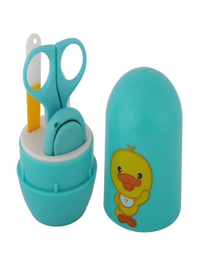 Alya The Cheeky Kidzz Baby Grooming Essential Nail Manicure Pedicure Cutter Safety Kit 4 in 1 Combo with Cute Printed Portable Travel Protective Case for Toddlers/Infants/New Borns (Green CAT;0 Months+) - Image 2