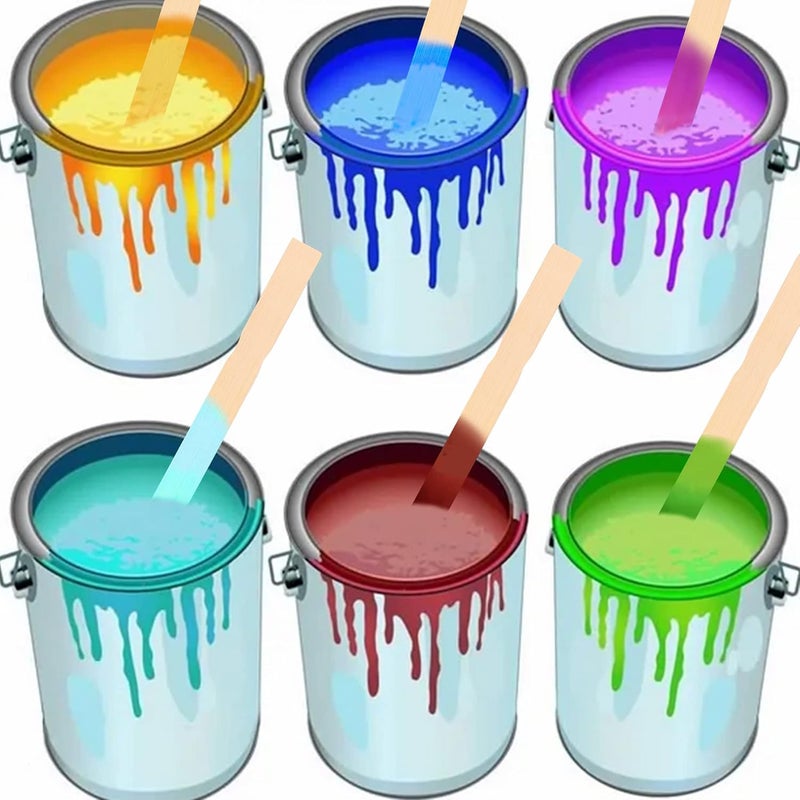 REWISS Paint Stir Sticks- Bulk 100 PCS 14in Length Bamboo Craft Sticks Natural Color Paint Stir Sticks - Image 3