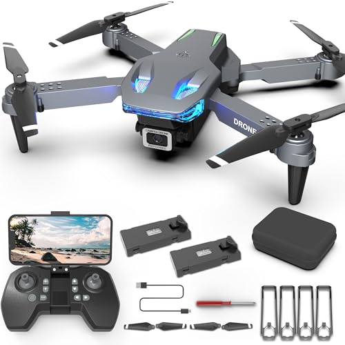Wipkviey Drone with Camera T28 Mini Drone 90 Adjustment RC quadcopter 1080P HD Fpv Foldable Drones for Adults Drones for kids Gesture Selfy Headless Mode 3D Flip drone for Beginners - Image 1