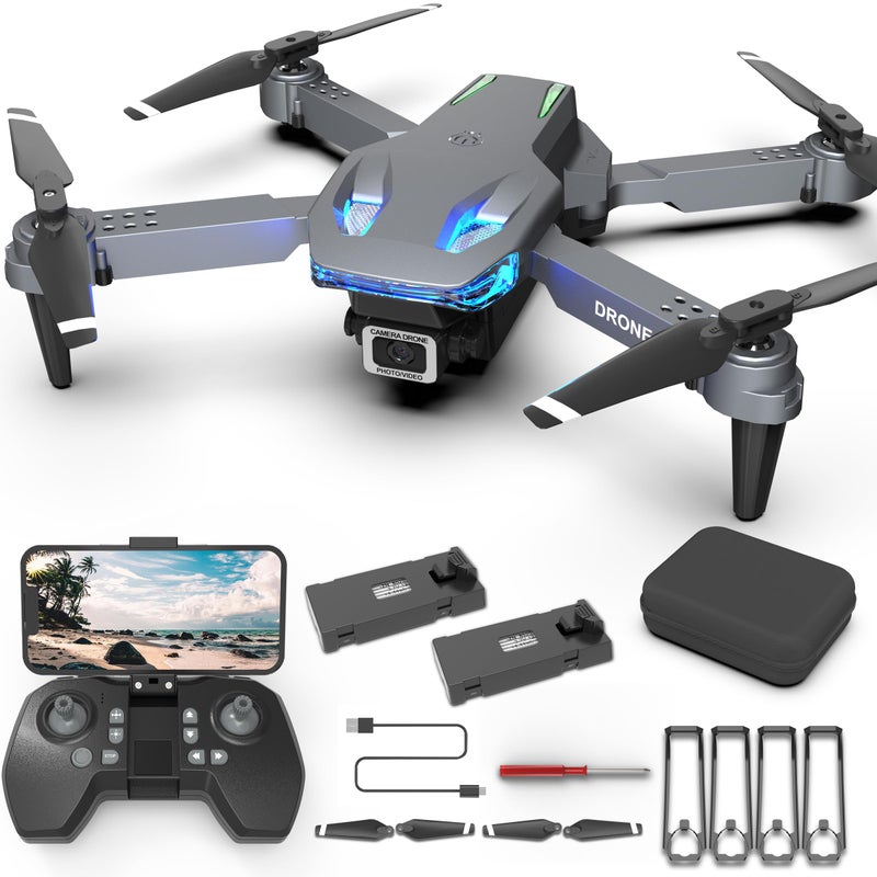 Wipkviey Drone with Camera T28 Mini Drone 90 Adjustment RC quadcopter 1080P HD Fpv Foldable Drones for Adults Drones for kids Gesture Selfy Headless Mode 3D Flip drone for Beginners - Image 2