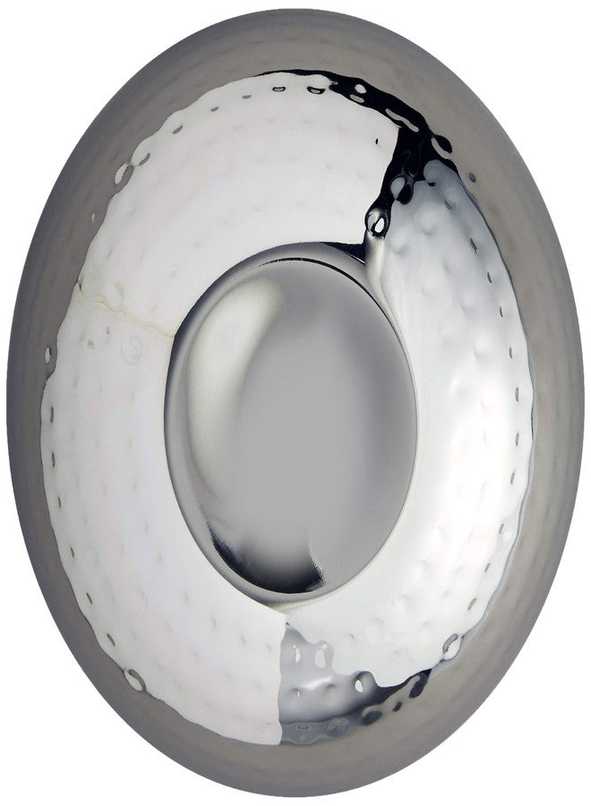 Elegance Hammered 8-Inch Stainless Steel Wave Serving Bowl, Silver, 8" x 8" x 4" - Image 4