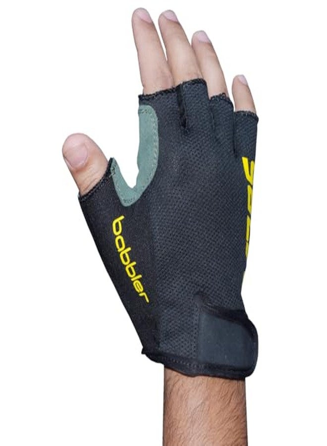 BABBLER Salvo BG-225 Medium PU/Suede Weightlifting Gym Gloves for Men & Women - Image 5