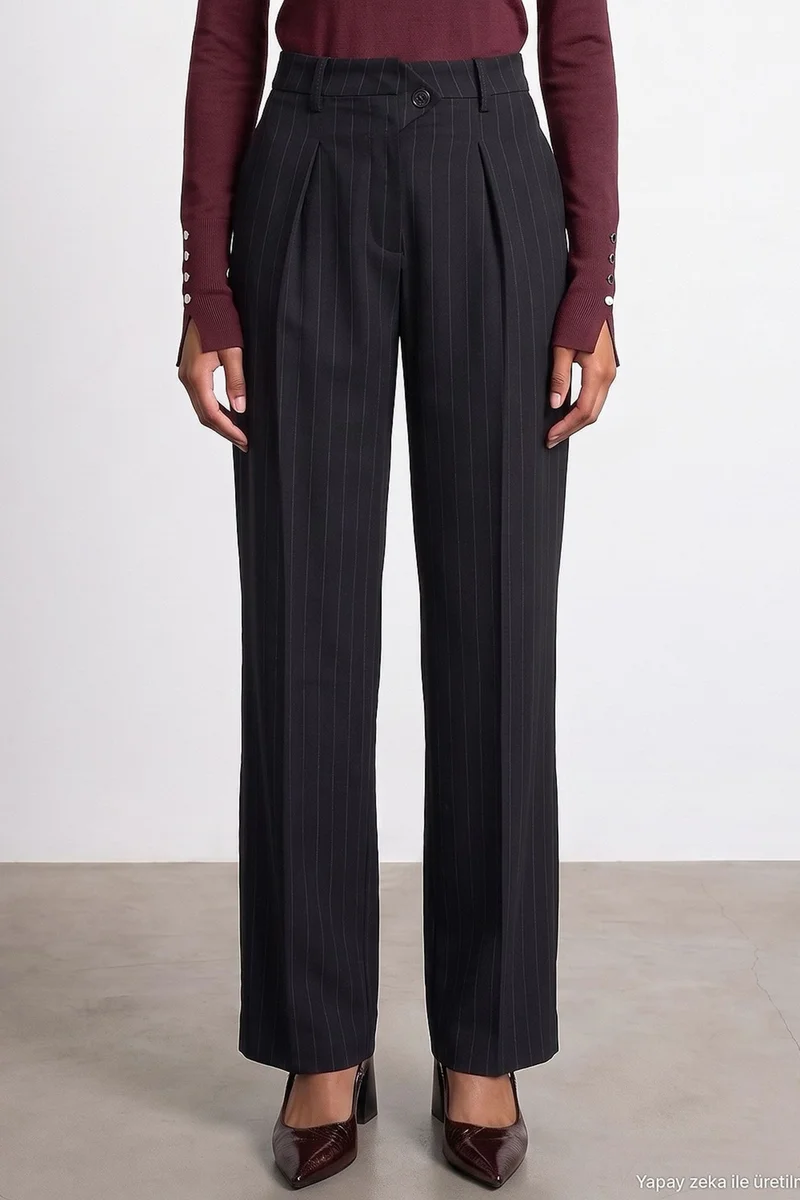Dilvin Black DILVIN Women's Straight-Leg Pants for Women | Best Price UAE