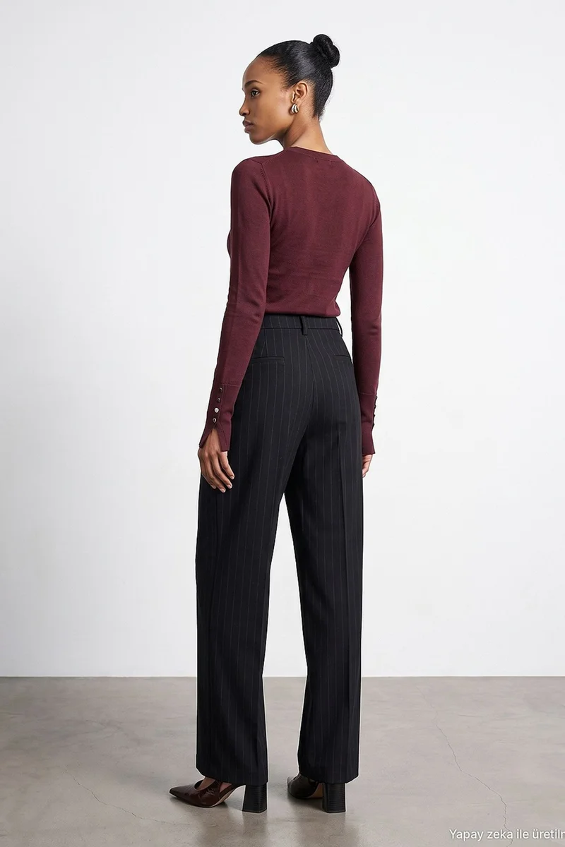 Dilvin Black DILVIN Women's Straight-Leg Pants for Women | Best Price UAE