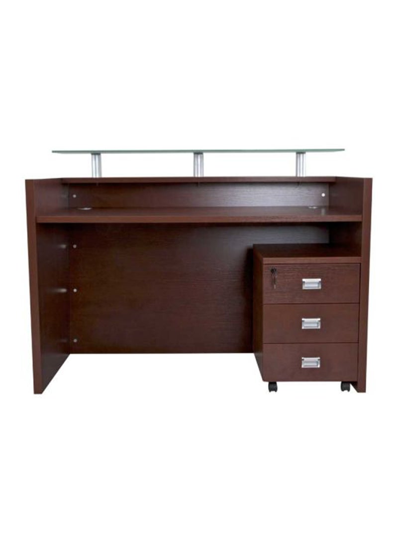 Mahmayi Mahmayi Harrera R06-14 Modern Reception Desk Apple Cherry - Image 5