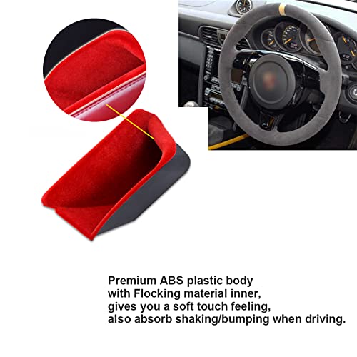 x xotic tech Xotic Tech Door Armrest Storage Box Organizer Compatible with Porsche 911 2013-2019 & Boxster Cayman 2014-2018 Inner Front Side Pallets Container Cover Kit Handle Pocket Phone Container (Red) -2pcs - Image 4