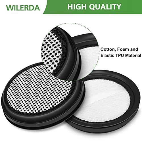 WILERDA NEC101 Vacuum Filters Compatible with Eureka NEC101 Cordless Vacuum Cleaner, Non Woven Replacement Vacuum Filter, Compared to part # P1006, 2 Pack (Not for Other Models of Vacuum Cleaners) - Image 3