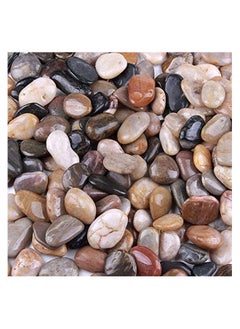 Generic Garden decor stones river collection, multi color stones natural polished surface garden decoration - size 1 -.  - Image 4