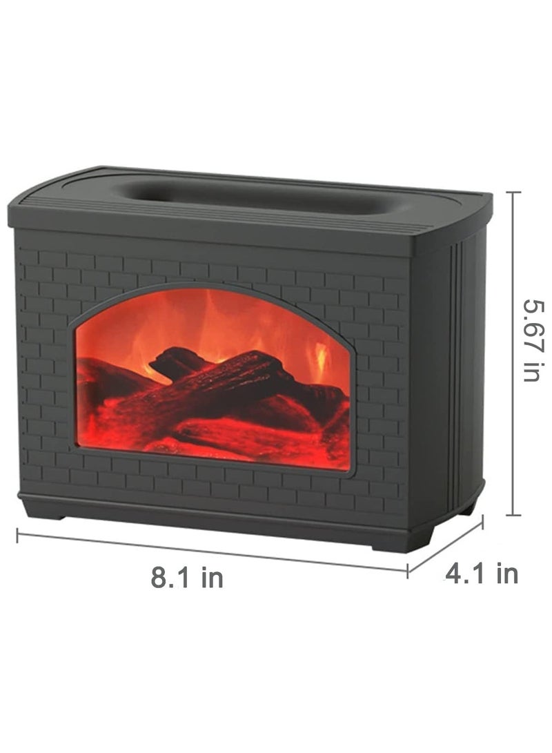 TIGER Fireplace Aromatherapy Humidifier 270 ml Cool Mist Diffuser – Black Ultrasonic Essential Oil Diffuser with Flame‑Style LED & Auto Shut‑Off | Quiet Bedroom & Home Decor | Office Gift - Image 3