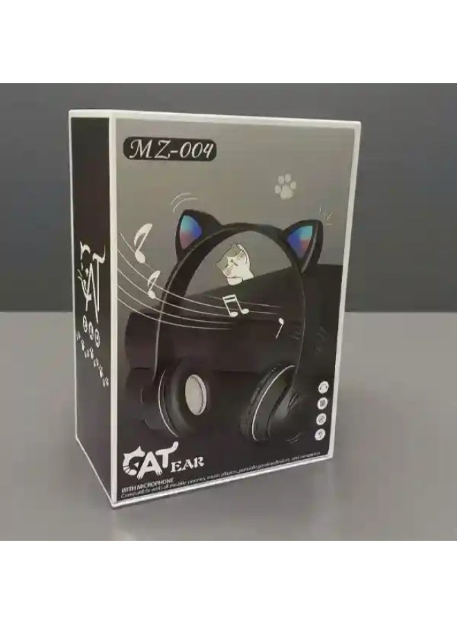 Cat Ear Kids Headphones, Bluetooth 5.0 Wireless Kids Gaming Headset with Microphone, LED Light, HIFI Stereo Sound, Comfortable On-Ear Design, Long Battery Life - Image 2