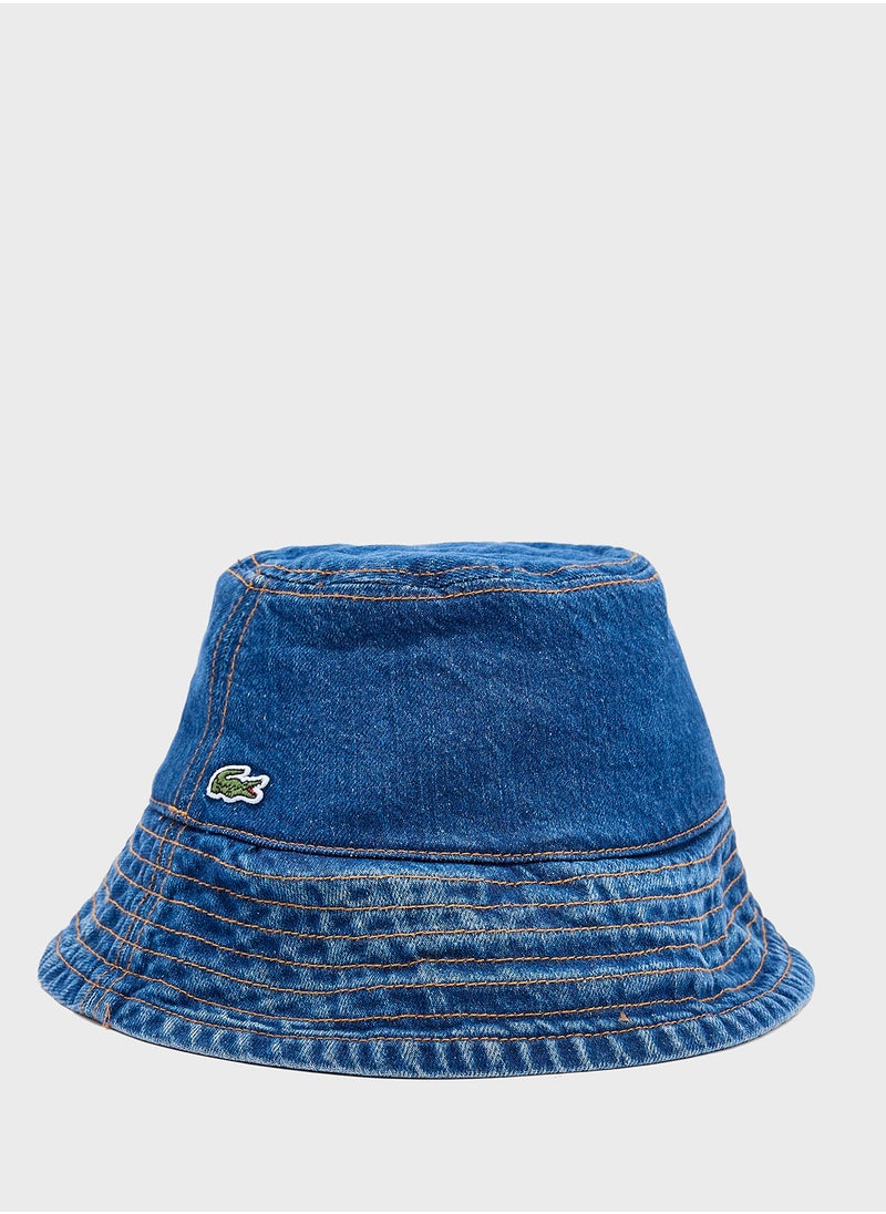 LACOSTE Logo Detailed Bucket Hat  - Image 1