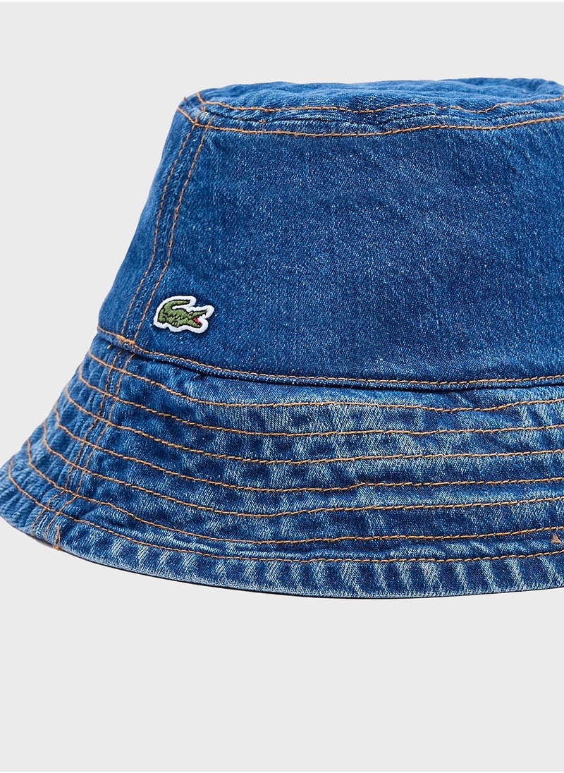 LACOSTE Logo Detailed Bucket Hat  - Image 3