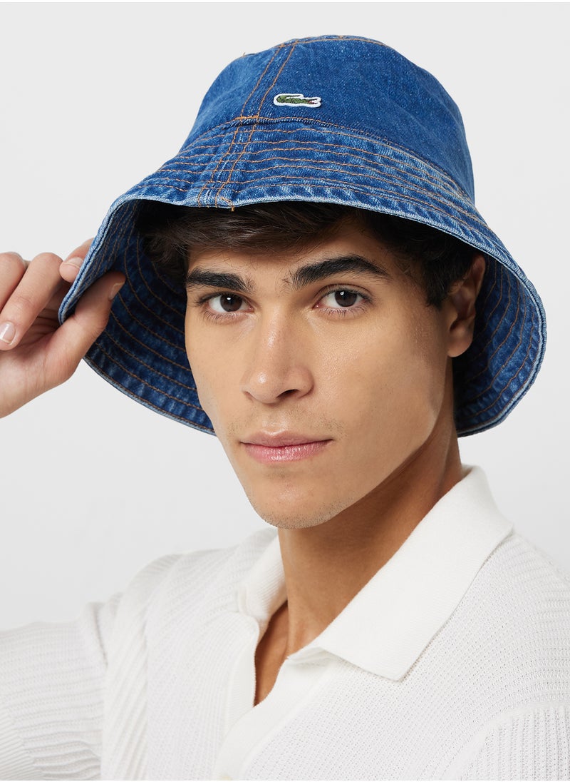 LACOSTE Logo Detailed Bucket Hat  - Image 4