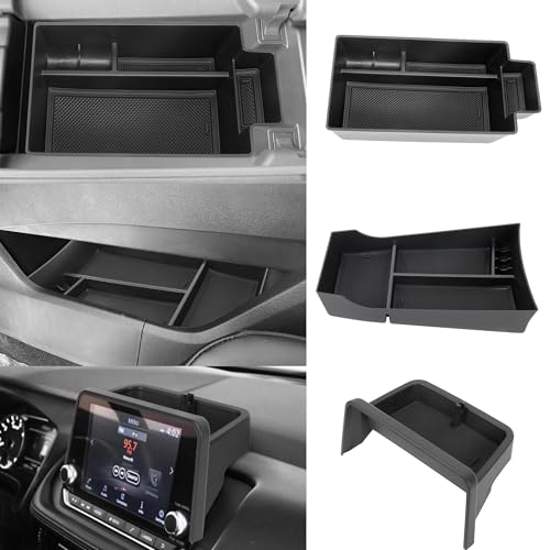 Sinminou 3PCS Center Console Organizer Compatible with 2021-2026 Nissan Rogue S/SV/Rock Creek, 2021-2022 Nissan Rogue SL, Lower Center Interior Storage Box, Dashboard Tray Only Fit 8-inch Screen - Image 1