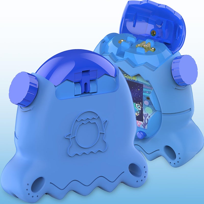 JCHPINE Hard Case and Silicone Cover for Tamagotchi Paradise Electronic Pet, Protective Cases for Tamagotchi Paradise with Screen Protector and Lanyard (Blue) - Image 4