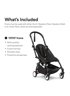 STOKKE Yoyo3 Frame Black, Premium Stroller Frame For Yoyo3 In Black  - Image 2