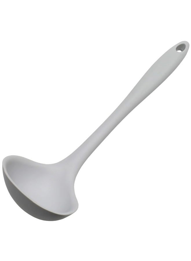 Chef Craft Premium Silicone Cooking Ladle, 11.25 inch, Gray - Image 1