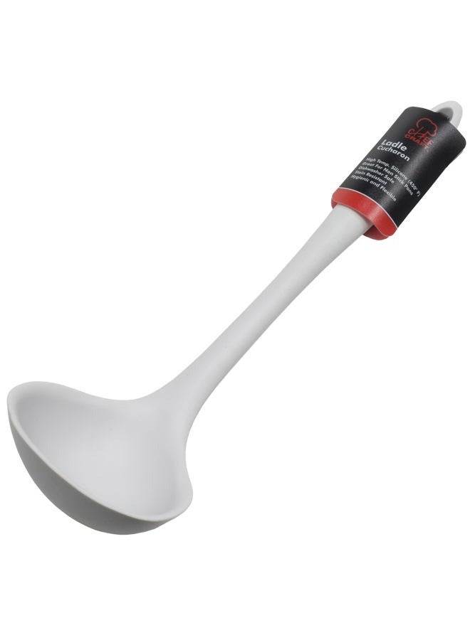 Chef Craft Premium Silicone Cooking Ladle, 11.25 inch, Gray - Image 2