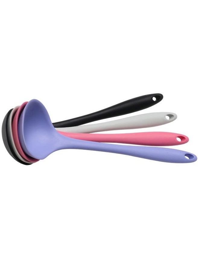 Chef Craft Premium Silicone Cooking Ladle, 11.25 inch, Gray - Image 3