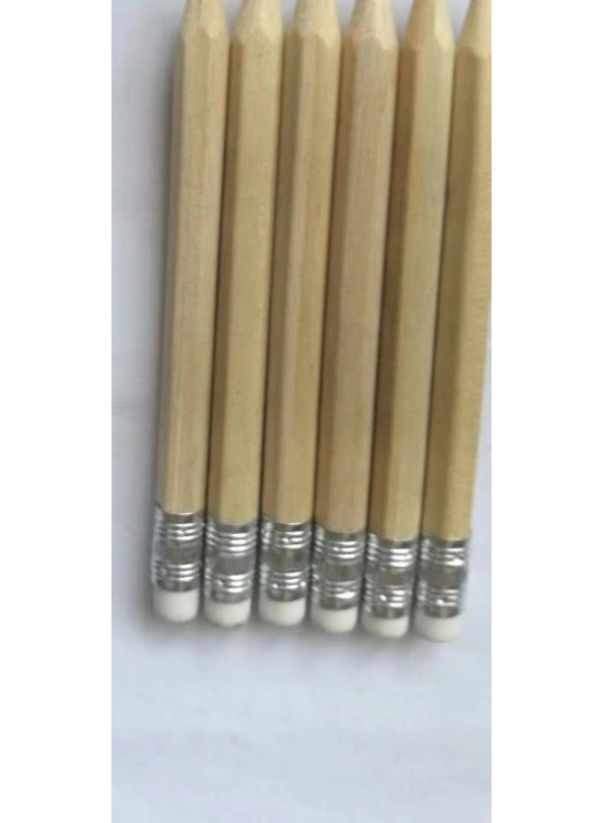 FANZE Log Short Pencil With Rubber Golf Pencil Hexagon Round Pole Hotel Meeting Pencil - Image 2